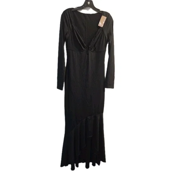 Popilush Women's Large Black Lined Maxi Dress (A263) - Picture 1 of 4